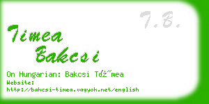 timea bakcsi business card